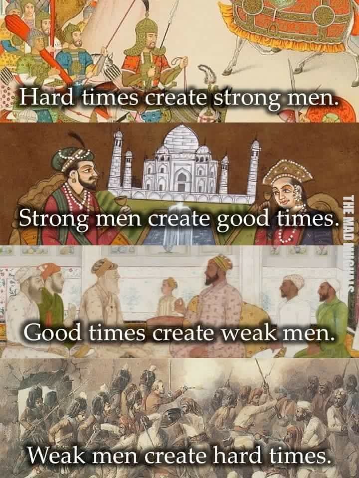 Image result for good times create weak men